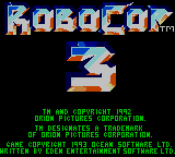RoboCop 3 (USA, Europe) Title Screen